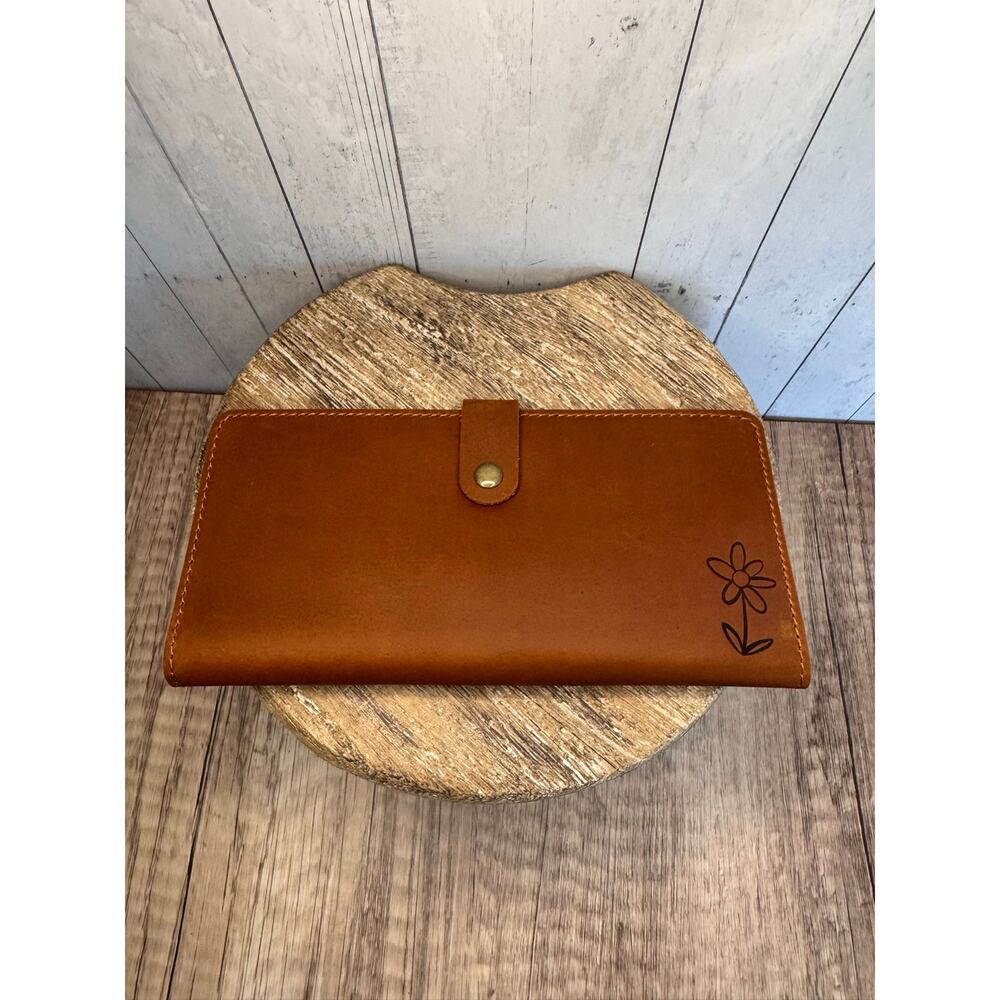 Genuine Leather Wallet TEDDY BEAR Brown  Leather REAL LEATHER Wallet FAST SHIP